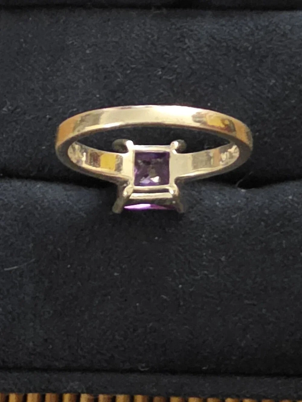 925 Silver Amethyst, Marcasite Ring (Vintage)